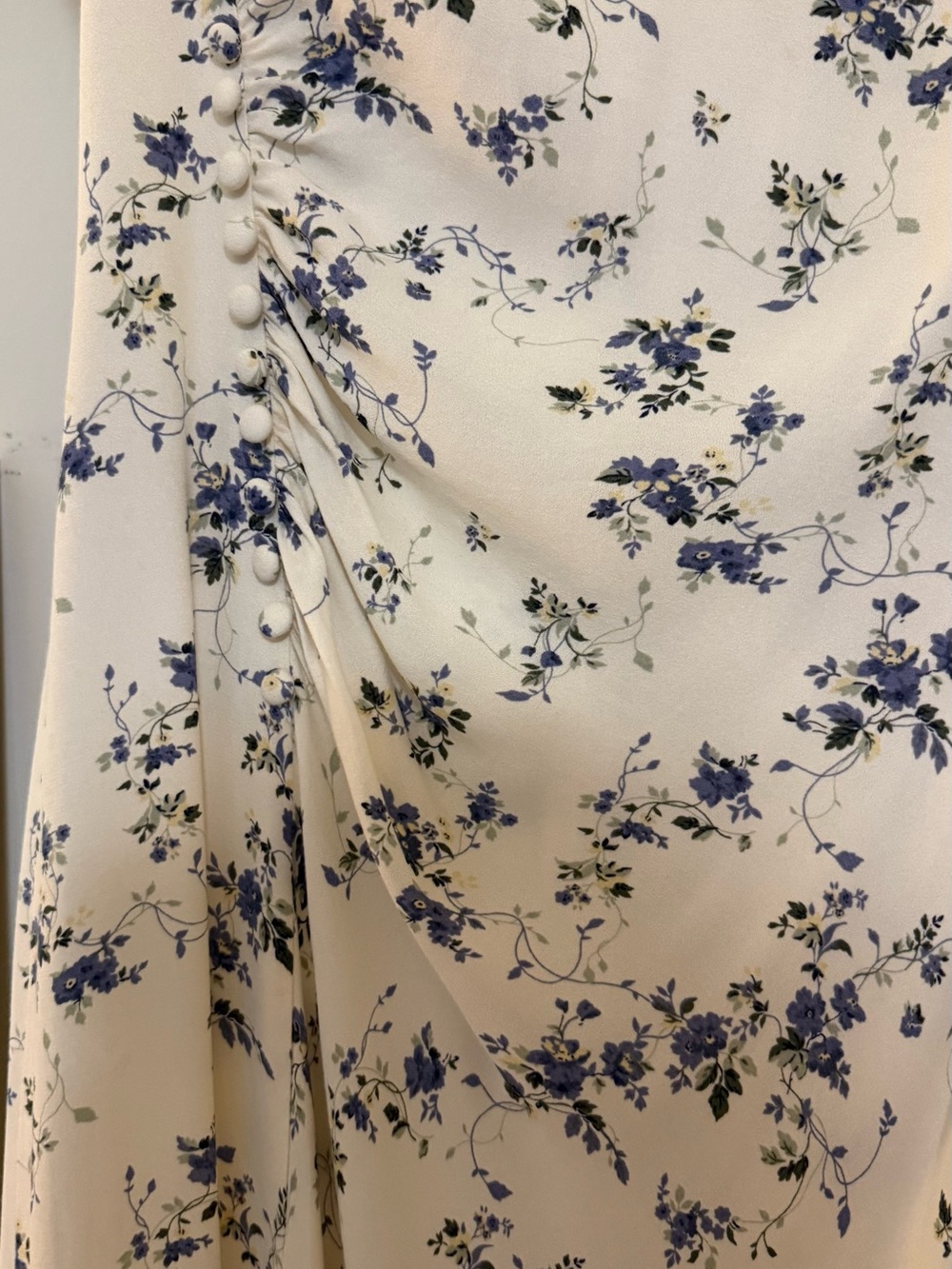 Reformation Midi Dress with Blue Floral Print - Picture 5 of 7